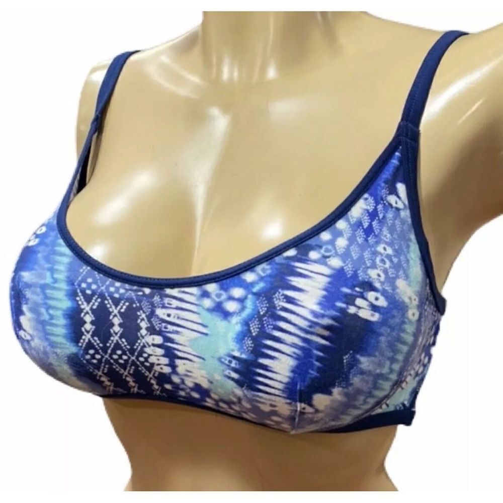Victoria’s Secret sexy Strappy back cotton bralette bra blue multicolor